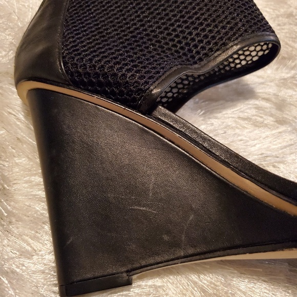 NEW ARTELIER NICOLE MILLER Black Wedge Sandals - Picture 7 of 8